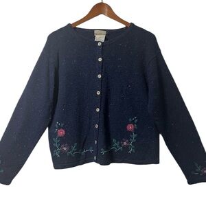 Vintage 90’s Northern Reflections Embroidered Cottagecore Grannycore Sweater L